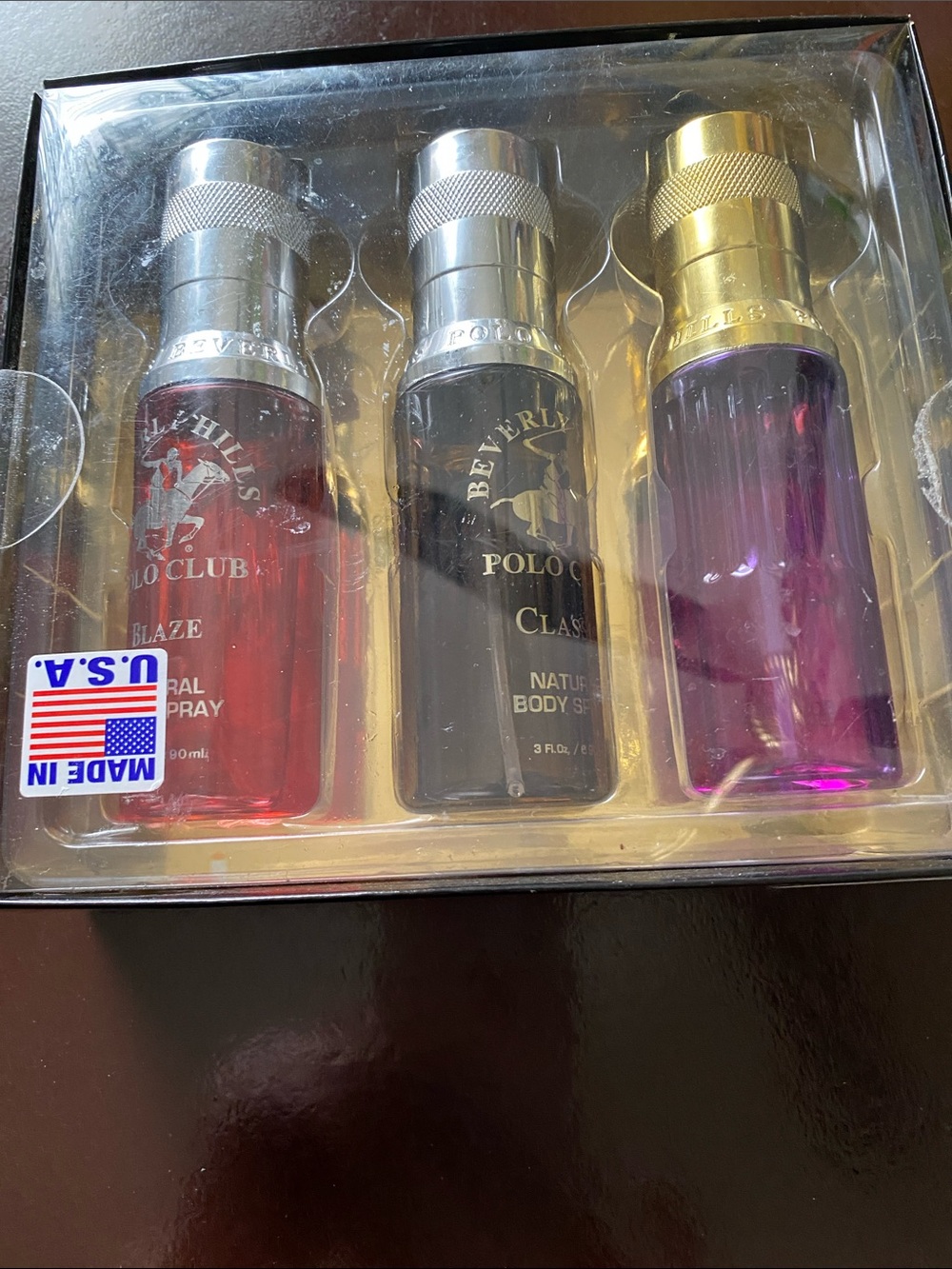 Beverly Hills Polo Club Trio Spray Set - Red, Black, Purple